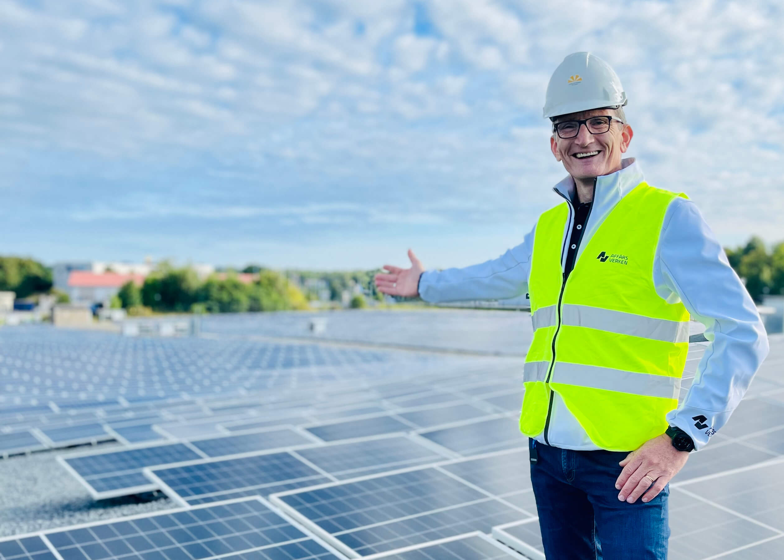 Foto på Robert Prinselaar, produktansvarig för solenergi på Affärsverken